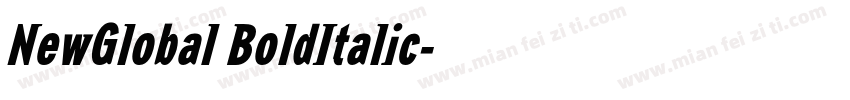 NewGlobal BoldItalic字体转换